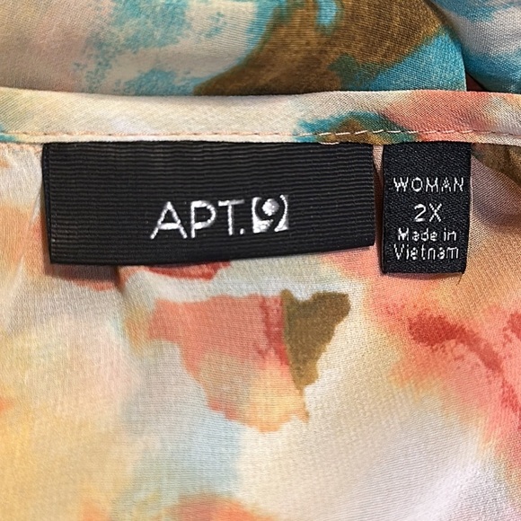 APT. 9 Peplum Drawstring Peasant Blouse NWT Size 2X MN12110 - Picture 10 of 12